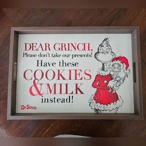 Kirkland's Grinch Tray with Cookies Design